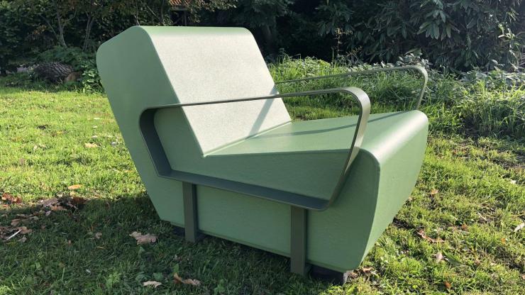 Design lounge chair fauteuil buiten binnen RAL kleur